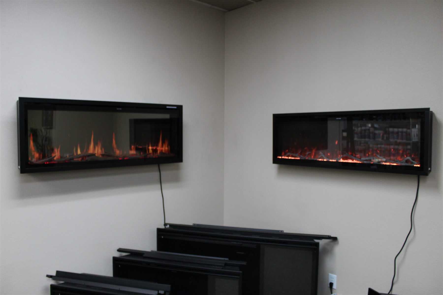 Electric fireplace display